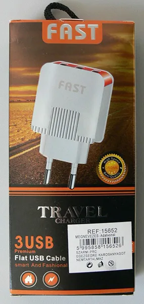 Caricabatterie USB «TRAVEL CHARGER 3USB Premium» (FAST)