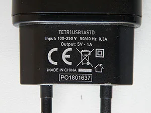 Caricabatterie USB «Travel charger» — foto 1 dell'alert A11/00053/21