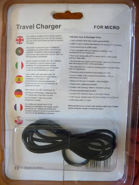 Caricabatterie Micro-USB «Travel Charger» — foto 3 dell'alert A12/1028/19