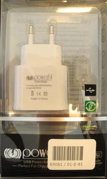 Alimentazione elettrica «Travel charger / USB Power Adapter» (Powerful)