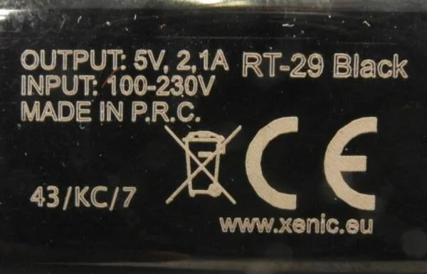 Caricabatterie USB «Travel charger» — foto 3 dell'alert A12/0051/19