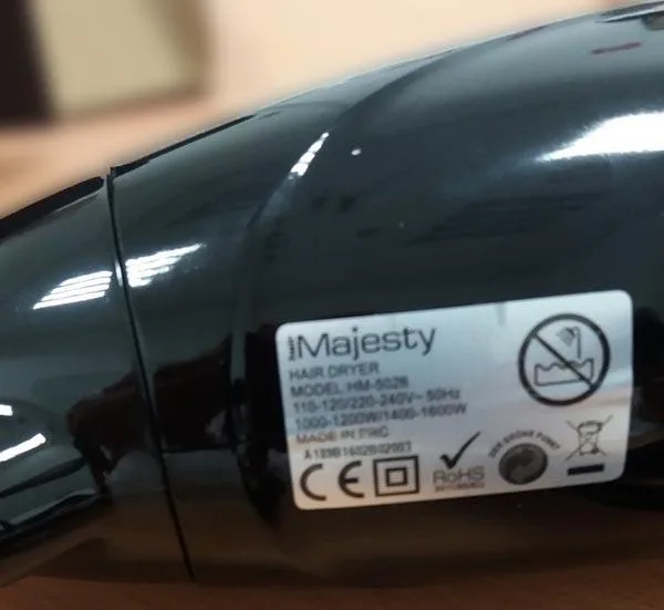 Asciugacapelli «Travel hair dryer» — foto 2 dell'alert A12/0674/19