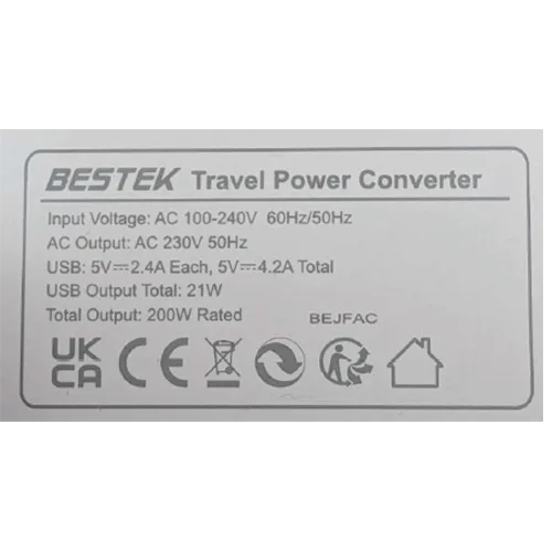 Convertitore di potenza «Travel Power Converter» — foto 2 dell'alert SR/01587/26