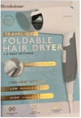 Asciugacapelli «Travel-Size Foldable Hair Dryer» (Brookstone)