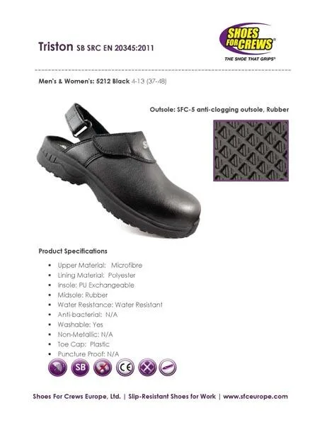 Scarpe di sicurezza «Triston Black» (Shoes for Crews)