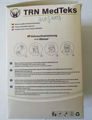 Maschera filtro antiparticolato «TRNMT» — foto 4 dell'alert A12/00756/21