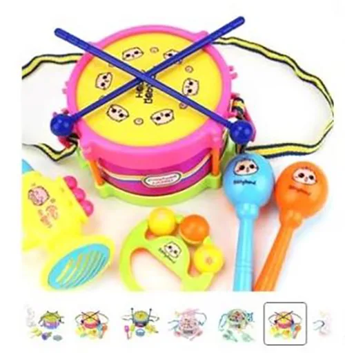 Set di strumenti musicali giocattolo «Trompent à tambour pour enfants, kit de musique PerSCH, jouets d'apprentissage précoce»