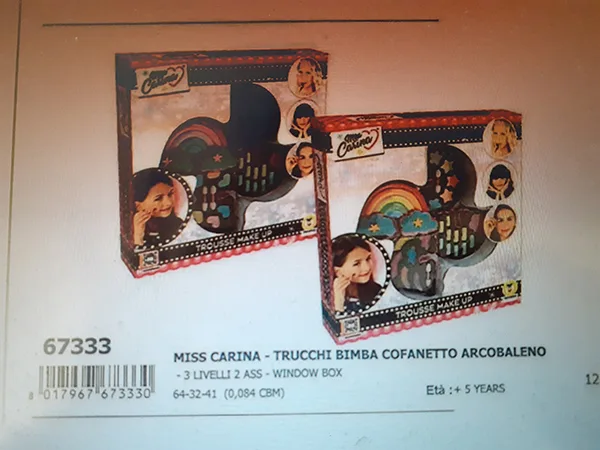Trucco per bambini «Trucchi bimba cofanetto arcobaleno» — foto 1 dell'alert A12/00770/22