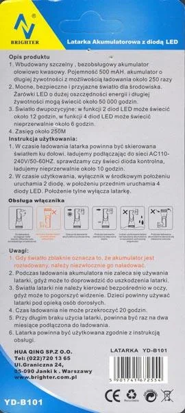 Torcia ricaricabile «TRWALA / Latarka Akumulatorowa z diodą LED» — foto 2 dell'alert A12/0750/17