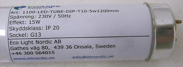 Tubo lampada a LED — foto 1 dell'alert 0965/10