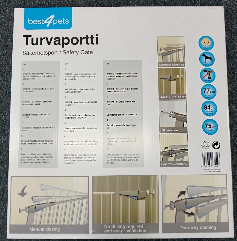 Barriera di sicurezza «Turvaportti» — foto 2 dell'alert A12/00452/20