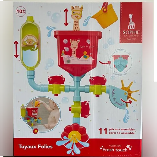 Set di giocattoli da bagno «Tuyaux Folies» (Sophie la girafe)