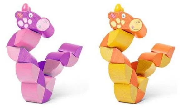 Giocattolo di legno «Twist &amp; Lock Animals» (Tiger)