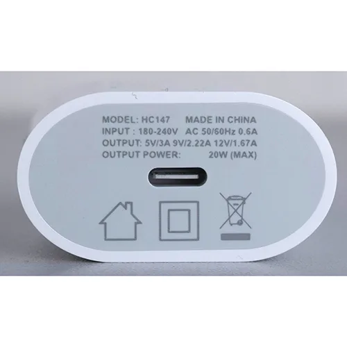 Caricabatterie USB «TYPE-C PORT 20W MAX OUTPUT Fast charging» — foto 2 dell'alert SR/02558/26