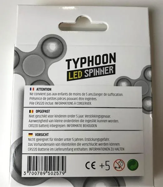 Filatore di Fidget «Typhoon LED Spinner» — foto 2 dell'alert A12/0941/17