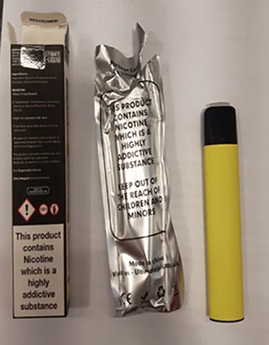 Sigaretta elettronica usa e getta «Ultimate Bar 1% Salt Nic Up to 575 puffs» — foto 2 dell'alert A12/01878/21
