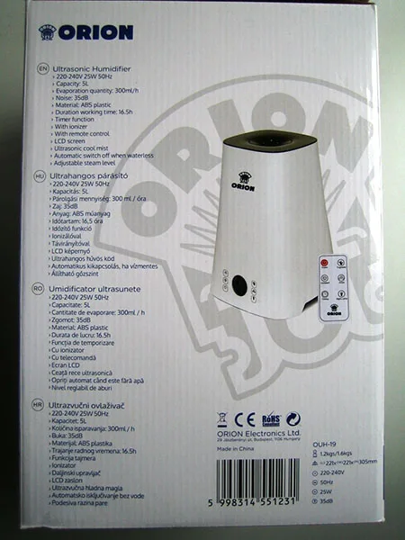 Umidificatore d'aria «Ultrasonic humidifier / Ultrahagos párásító» — foto 5 dell'alert A12/01486/23
