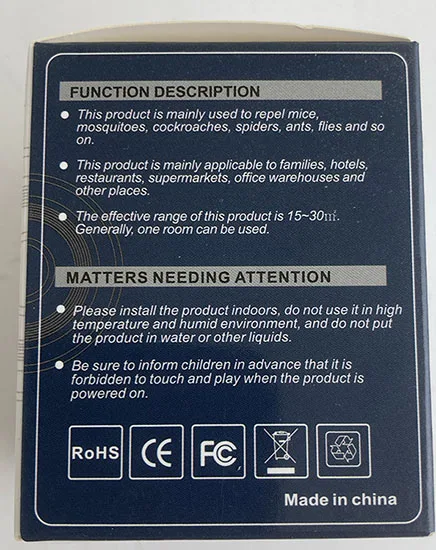 Lampada notturna con repellente per insetti «Ultrasonic» — foto 2 dell'alert INFO/00138/23