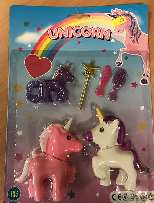 Giocattolo in plastica con accessori «Unicorns» (BG International)