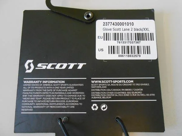 Guanti da moto «Unisex Gloves / Glove Scott Lane 2» — foto 3 dell'alert A12/1461/17