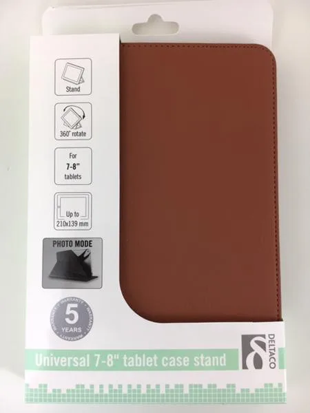 Custodia per tablet «Universal 7-8" tablet case stand» (Deltaco)