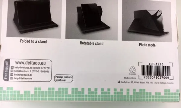 Custodia per tablet «Universal 7-8" tablet case stand» — foto 3 dell'alert A12/1694/19