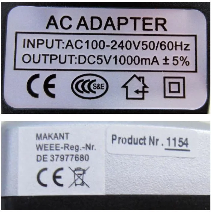 Caricabatterie USB «Universal AC Adapter» — foto 3 dell'alert A12/00038/20