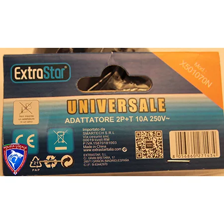 Adattatore di viaggio «UNIVERSAL ADAPTER 2P+T» — foto 2 dell'alert A12/00156/24