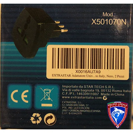 Adattatore di viaggio «UNIVERSAL ADAPTER 2P+T» — foto 3 dell'alert A12/00156/24