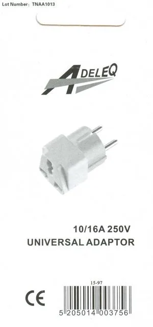 Adattatore della spina «Universal Adaptor» — foto 2 dell'alert A12/1699/14
