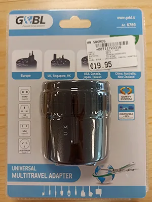 Adattatore da viaggio «Universal Multitravel Adapter» — foto 9 dell'alert A12/00682/23