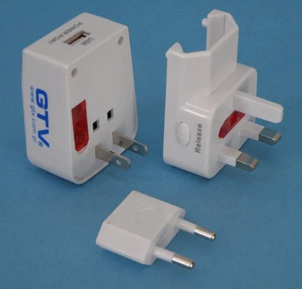 Adattatore della spina di viaggio «UNIVERSAL POWER PLUG ADAPTER WITH A USB PORT» — foto 2 dell'alert A12/1504/16