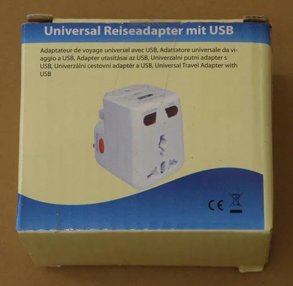 Adattatore per spina da viaggio con alimentatore USB «Universal Reiseadapter mit USB» — foto 2 dell'alert A12/0621/15