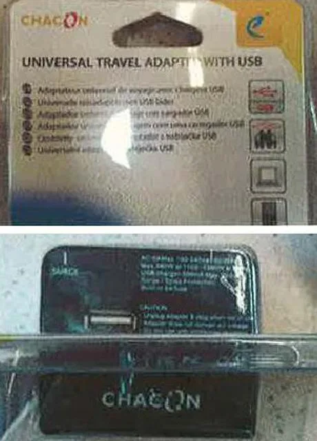 Adattatore per spina da viaggio con alimentatore USB «Universal Travel Adapter with USB» (Chacon)