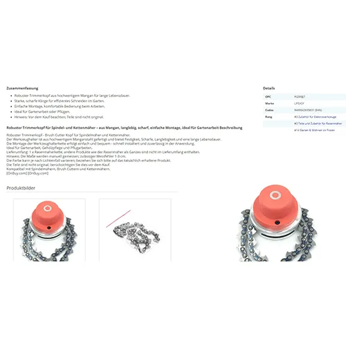 Fissaggio per decespugliatore «Universal Trimmerkopf Kette» — foto 2 dell'alert SR/01125/26