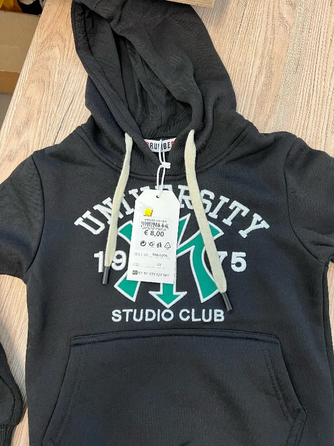 Felpa con cappuccio per bambini «University NY 1975 Studio Club» (Brum Baby)