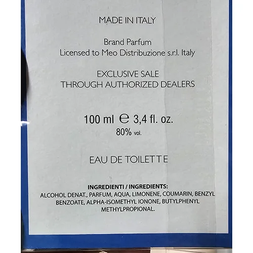 Eau de toilette «Universo» — foto 2 dell'alert SR/01378/25