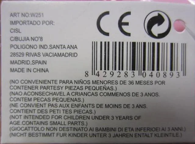 Giocattoli di plastica «Unknown» — foto 4 dell'alert A12/0242/14