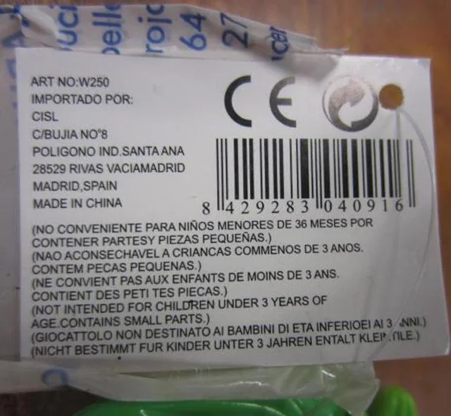 Giocattoli di plastica «Unknown» — foto 7 dell'alert A12/0242/14