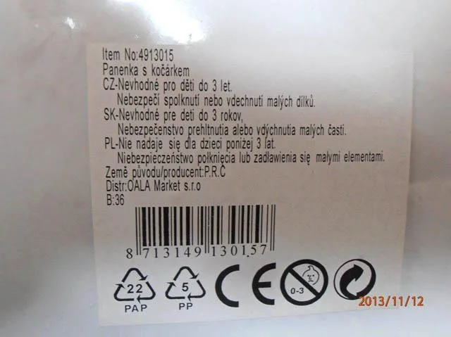 Bambola di plastica «Unknown» — foto 2 dell'alert A12/0290/14
