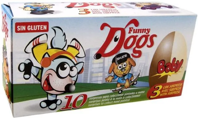 Uova di cioccolato "Funny Dogs" con giocattolo &amp; #13; &amp; #13; (Baby)