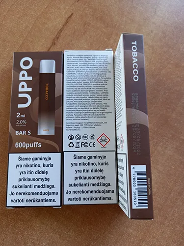 Sigaretta elettronica usa e getta «UPPO Tobacco» — foto 2 dell'alert A12/00053/24