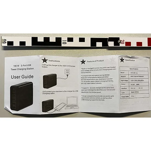Caricabatterie USB C «USB C Ladegerät 100W, USB C Netzteil 5 Ports mit Schalter, GaN PD 45W Laptop Port, Gefle…» — foto 5 dell'alert SR/02990/25