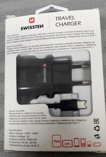 Caricabatterie USB «USB-C TRAVEL CHARGER» (SWISSTEN)