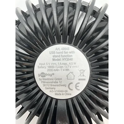 Ventilatore USB «USB Hand fan with stand function» — foto 2 dell'alert A12/03235/24