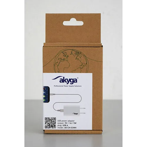 Caricabatterie USB «USB power adapter» (Akyga)