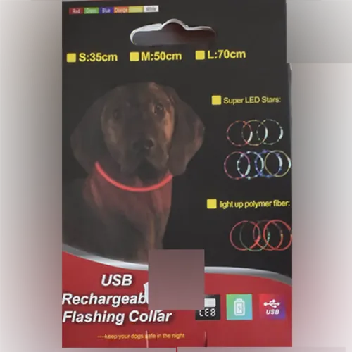 Collare per cani «USB Rechargeable Flashing Collar» — foto 3 dell'alert SR/00838/26