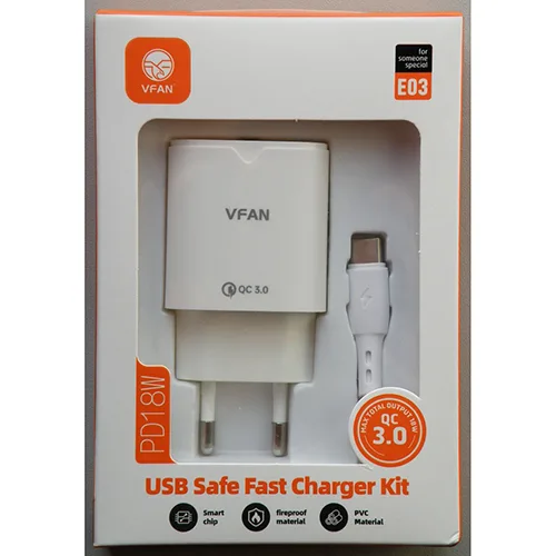 Caricabatterie USB «USB Safe Fast Charger Kit» — foto 1 dell'alert OR/00098/25