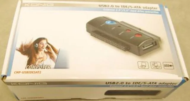 Disco rigido esterno con alimentatore «USB2.0 to IDE/S-ATA adapter» (König)