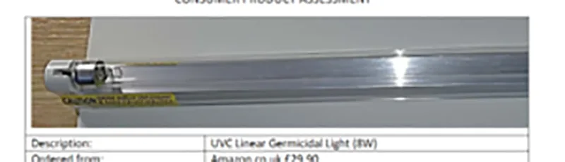 Lampada UV portatile «UV Germicidal Lamp UVC with Ozone Bulb 8W 220v Timer Control»
